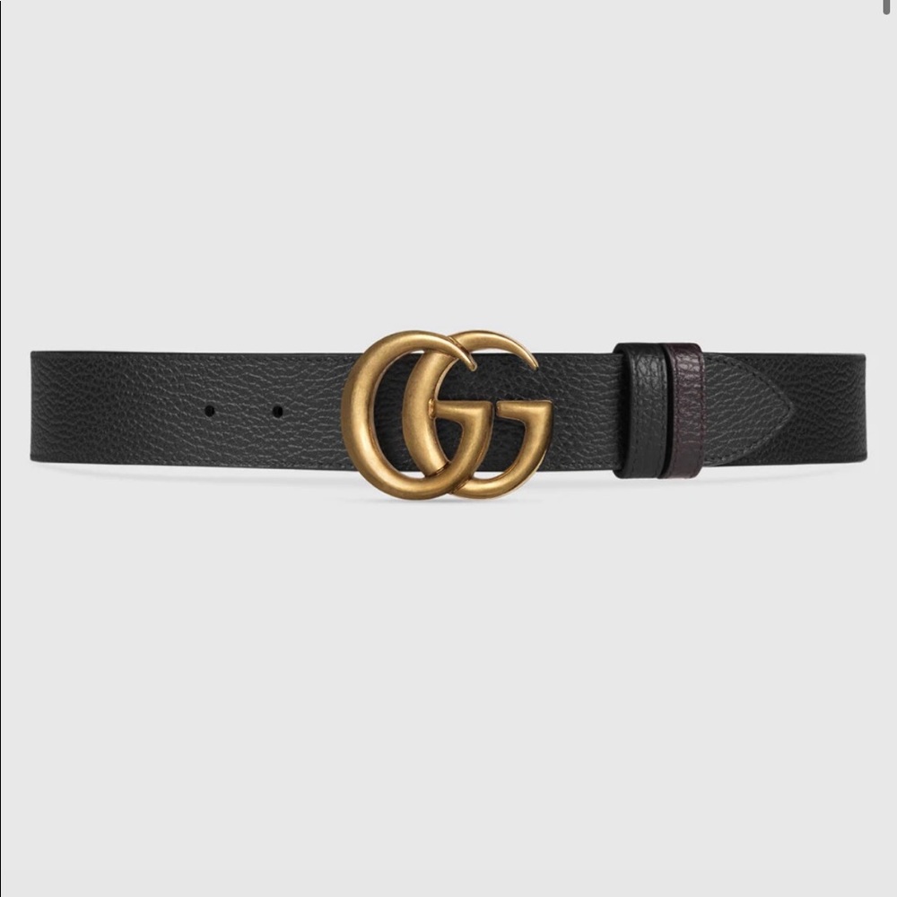 Reversible Gucci belt (black/ dark brown)
